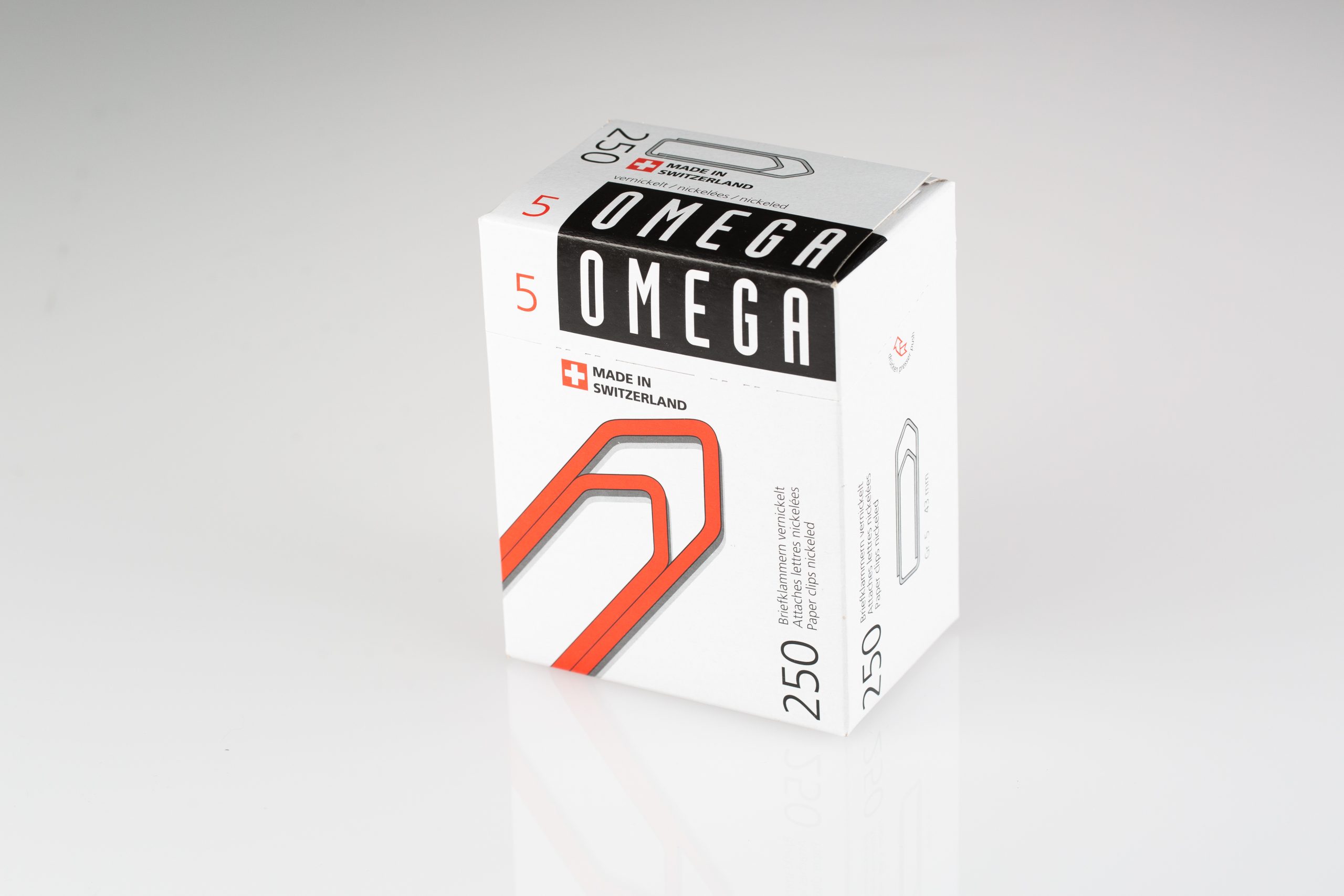 OMEGA-134000557-7610709001456 OMEGA Büroklammern Gr.5 134000557 vernickelt, 43mm 250 Stück – Hochwertig & günstig bei ShopDeca