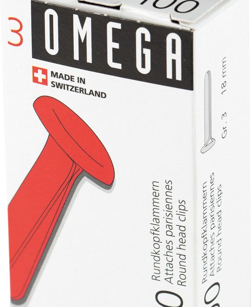 OMEGA Rundkopfklammern 3 18mm 134020392 Alu 100 Stück
