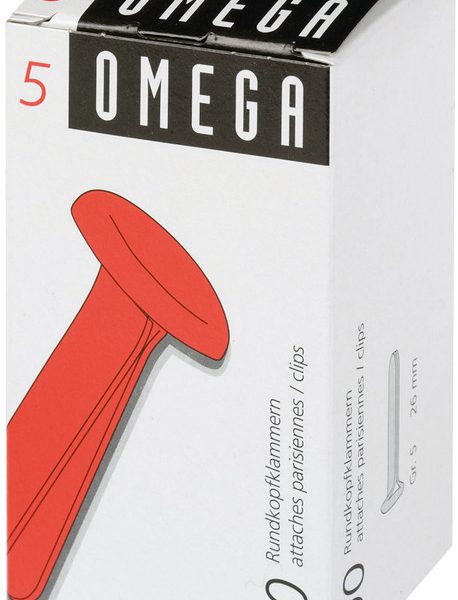 OMEGA Rundkopfklammern 5 26mm 134020592 Alu 100 Stück