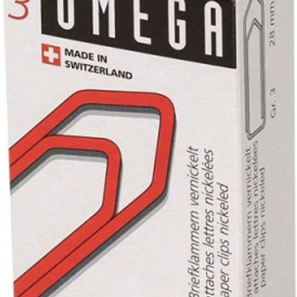 OMEGA Büroklammern Gr.3 3/100 vernickelt, 28mm 100 Stück