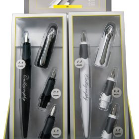 ONLINE Füllhalter-Set Air 1.4mm 10012/10 Calligraphy BK/weiss 10 Stück