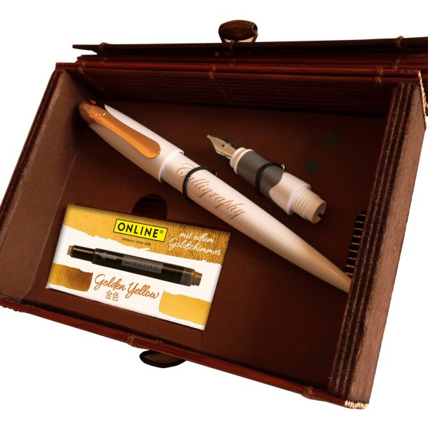 ONLINE Füllhalterset Air Rose 10059 white Bamboo Box