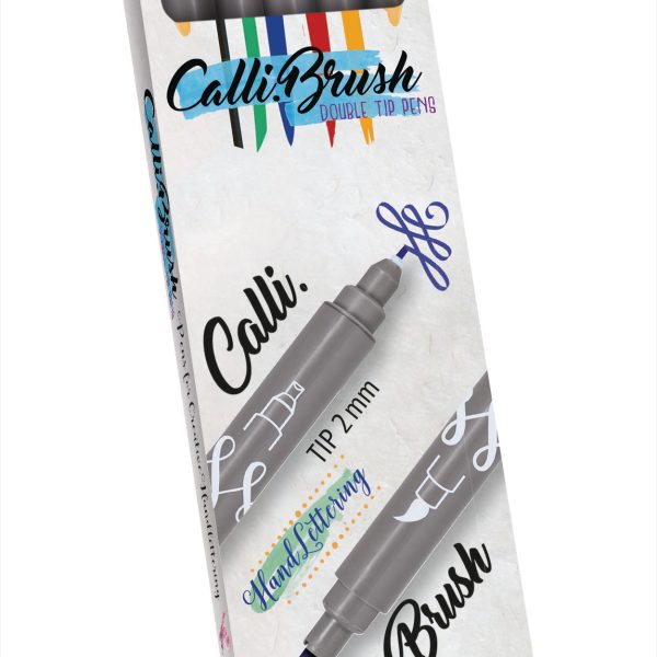 ONLINE Callibrush Pen Double Tip 2mm 19077 Classic ass. 5 Stück