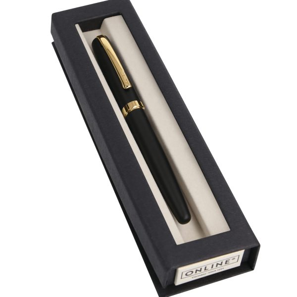 ONLINE Füllhalter Eleganza M 34595 black/gold, slimsy box