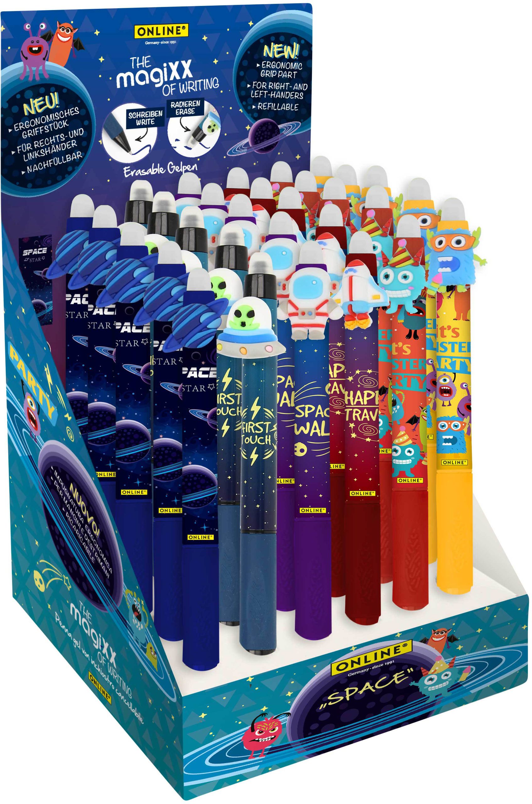 ONLINE-35395-30-4014421353955 ONLINE Gelschreiber magiXX Fun Space 35395/30 Display, assortiert 30 Stück – Hochwertig & günstig bei ShopDeca