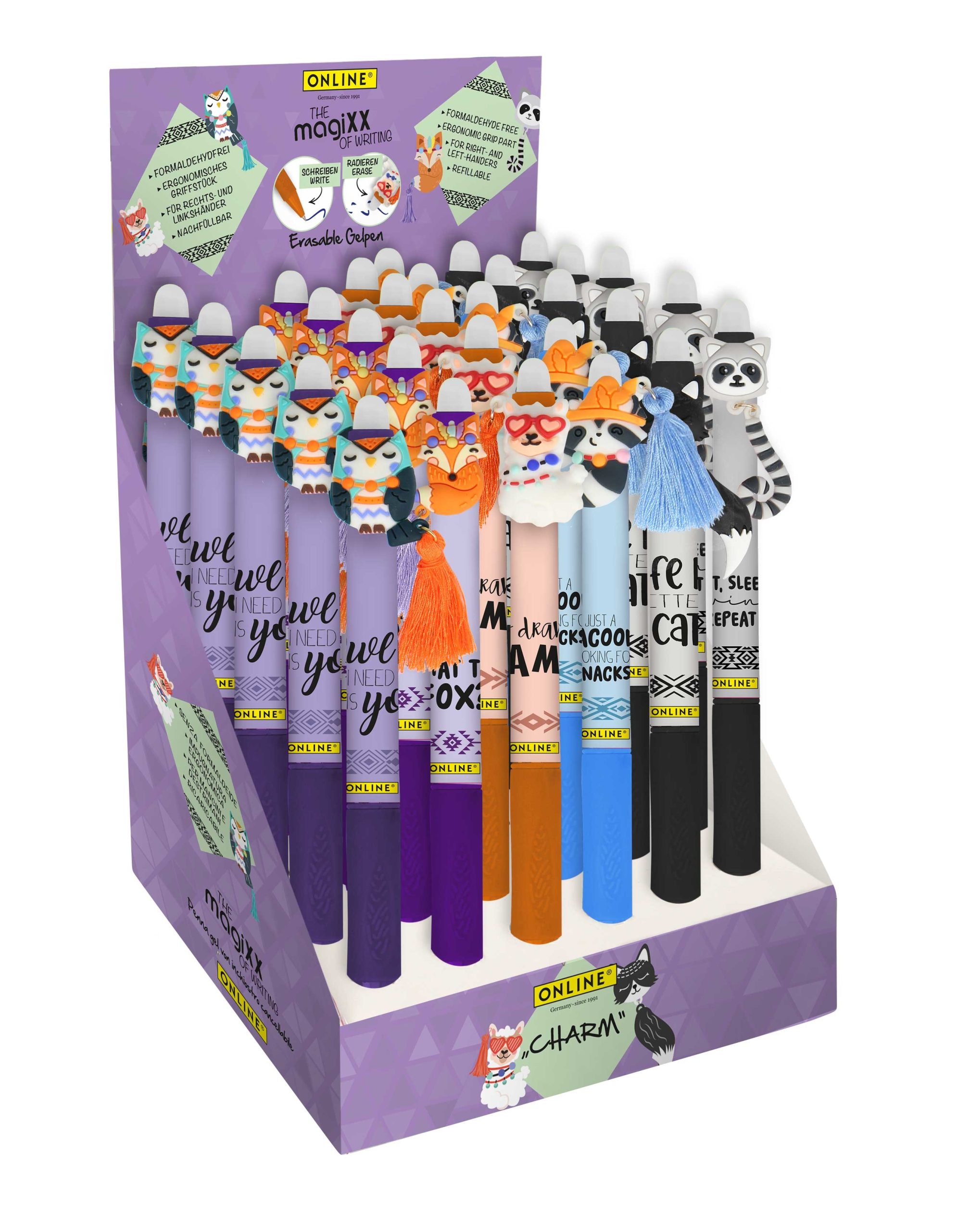 ONLINE-35462-30-4014421354624 ONLINE Gelschreiber magiXX Charm 35462/30 Display, assortiert 30 Stück – Hochwertig & günstig bei ShopDeca