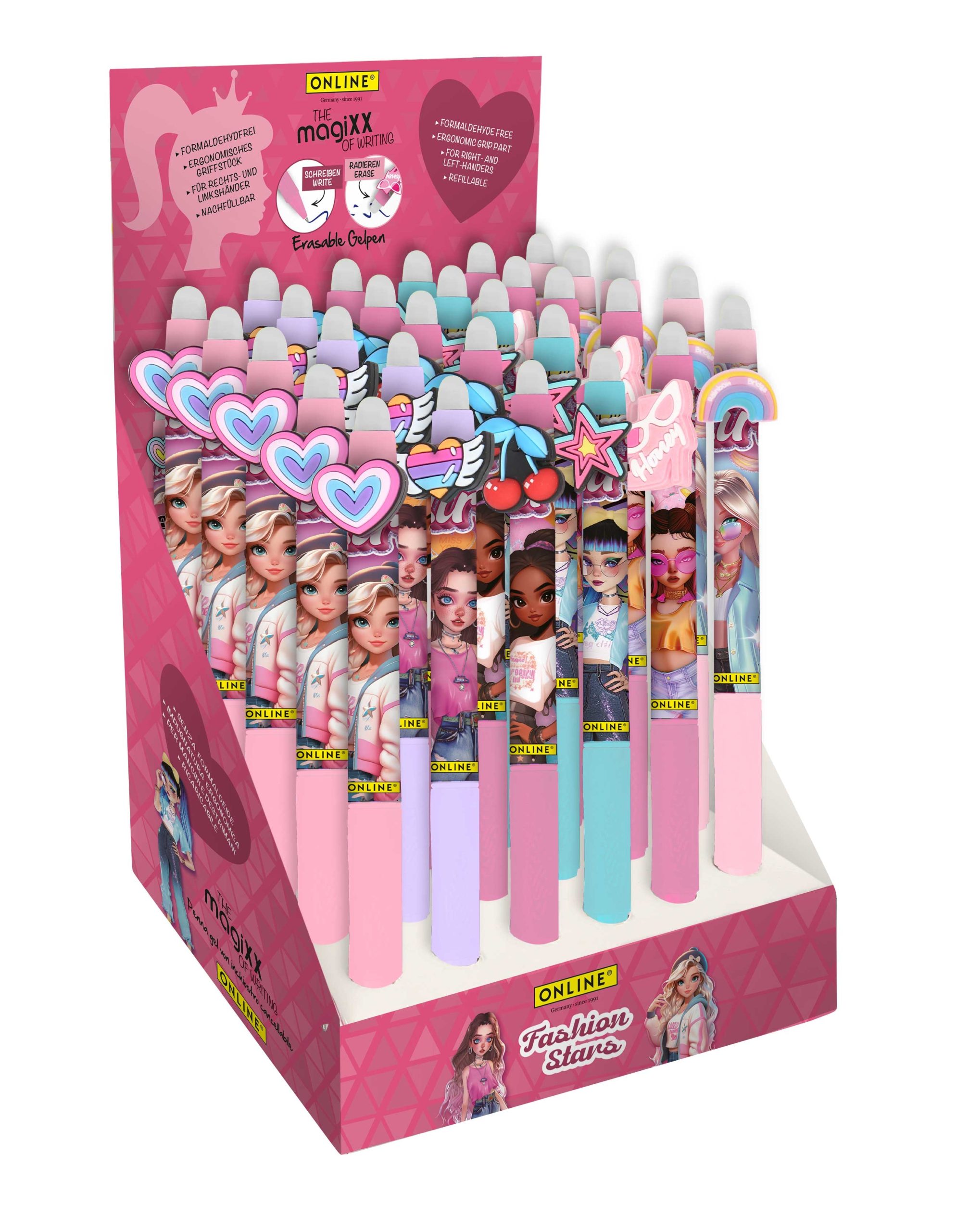 ONLINE-35497-30-4014421354976 ONLINE Gelschr. magiXX Fashion Stars 35497/30 Display, assortiert 30 Stück – Bild 1