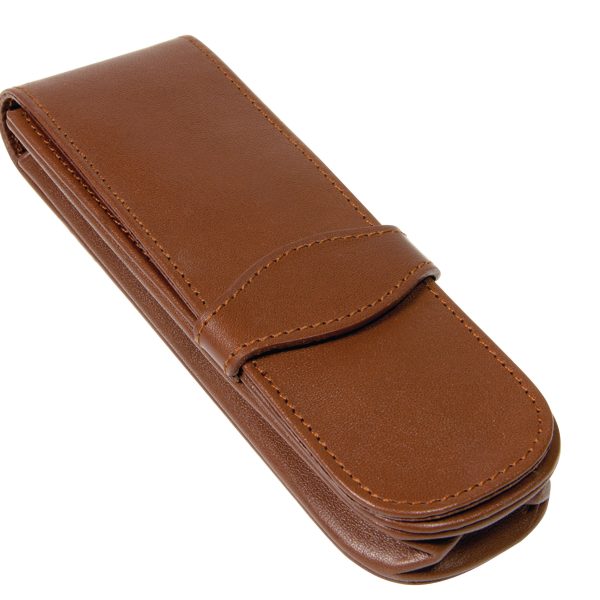 ONLINE Lederetui Brown 41049 für 2 Schreibgeräte