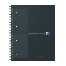 OXFORD Spiralbuch A4+ 400191148 kariert 5mm, schwarz 80 Blatt