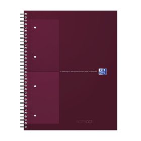 OXFORD Spiralbuch A4+ 400191241 kariert 5mm, rot 80 Blatt