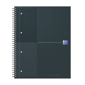 OXFORD Spiralbuch A4+ 400194457 liniert, schwarz 80 Blatt