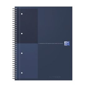 OXFORD Spiralbuch A4+ 400194458 liniert, dunkelblau 80 Blatt