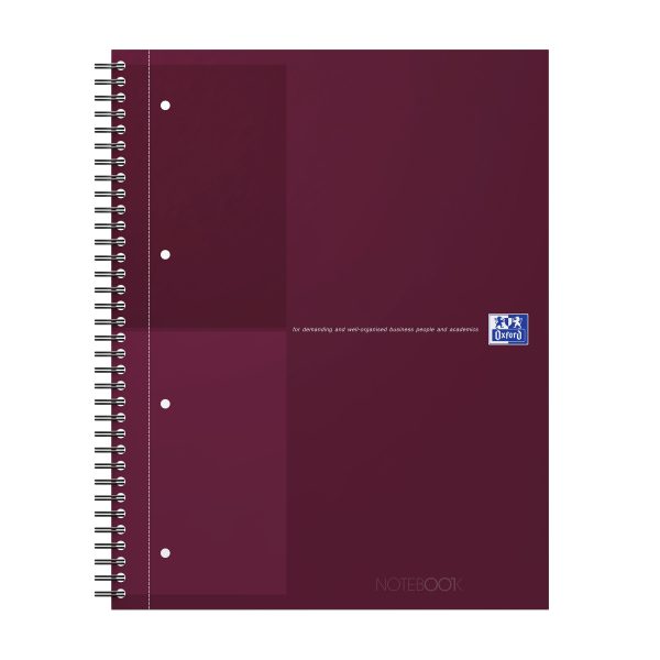 OXFORD Spiralbuch A4+ 400194459 liniert, rot 80 Blatt