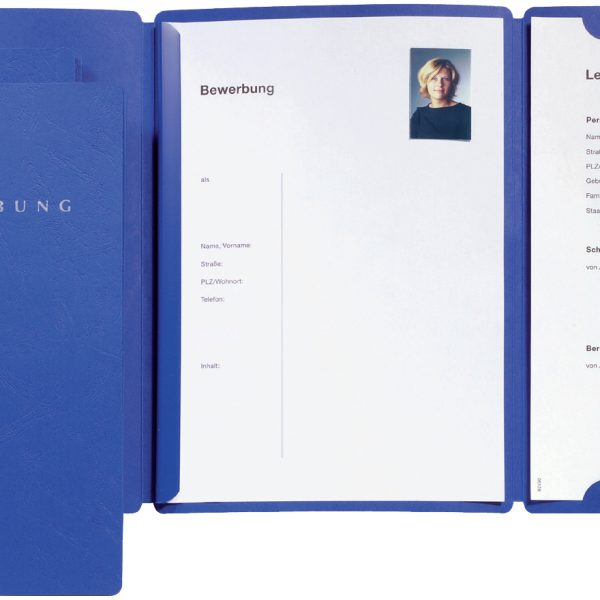 PAGNA Bewerbungsmappe Select 22016-02 blau 3-teilig 3 Stück