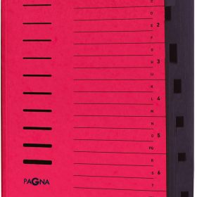 PAGNA Ordnungsmappe A4 24081-01 rot 7 Fächer