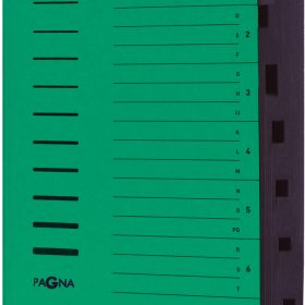 PAGNA Ordnungsmappe A4 24081-03 grün 7 Fächer