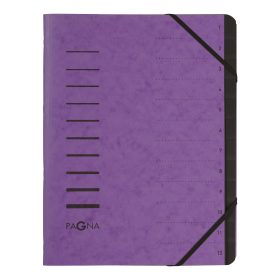 PAGNA Fächermappe Office A4 40059-10 aubergine 1-12