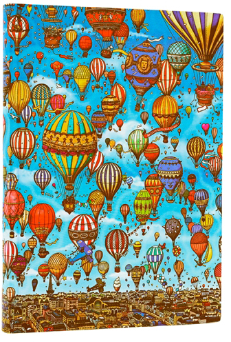 PAPERBLANKS Notizbuch Flex Midi FB9910-9 Ballone liniert 176 S.