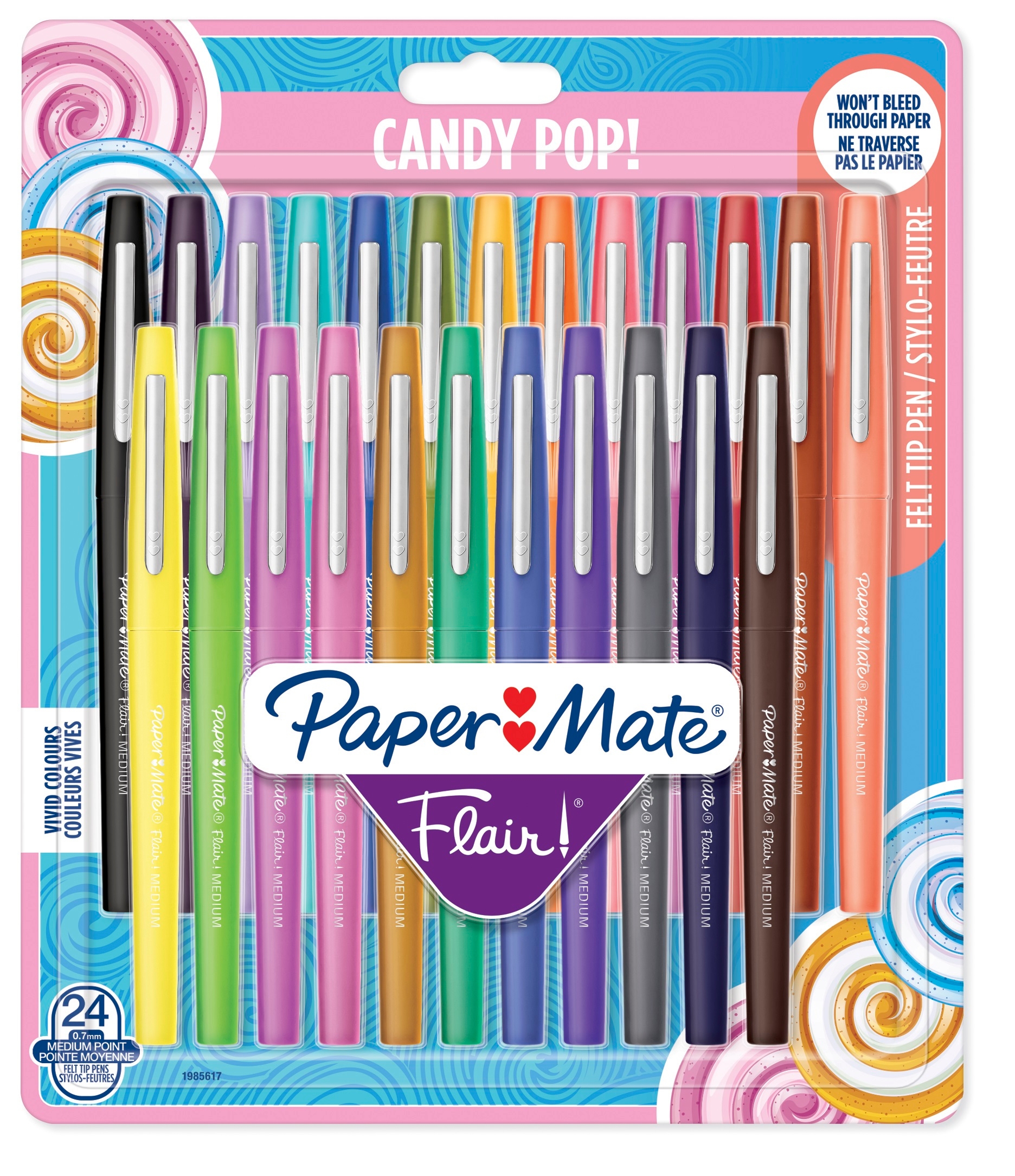 PAPERMATE-1985617-3501179856179 PAPERMATE Faserschreiber Flair M 1985617 24 Stück ass. Candy Pop – Hochwertig & günstig bei ShopDeca