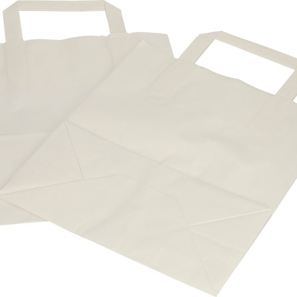 PAPSTAR Tragtasche Papier 28x22x10cm PAP86454 weiss 50 Stück