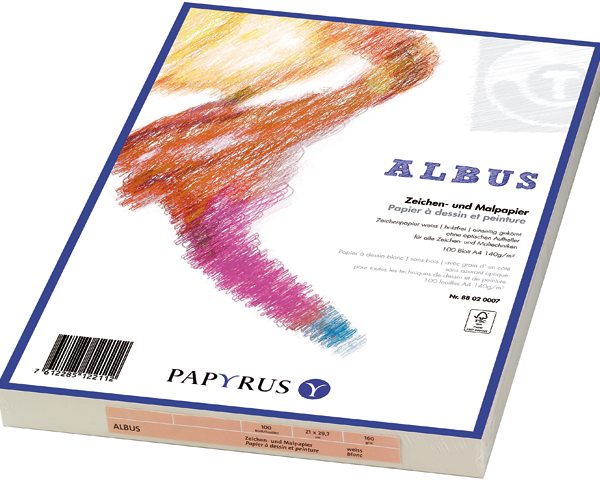 PAPYRUS Zeichenpapier A3 88020006 140g, weiss 100 Blatt