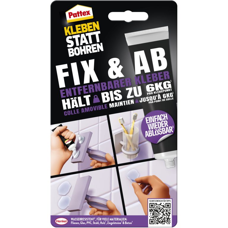 PATTEX Montagekleber PKBR2 Kleben statt Bohren FIX & AB