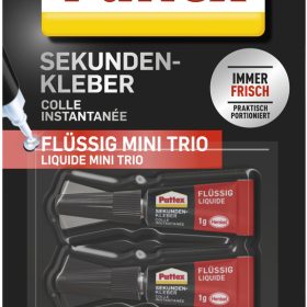 PATTEX Sekundenkleber Mini Trio PSMT3 flüssig 3x1g