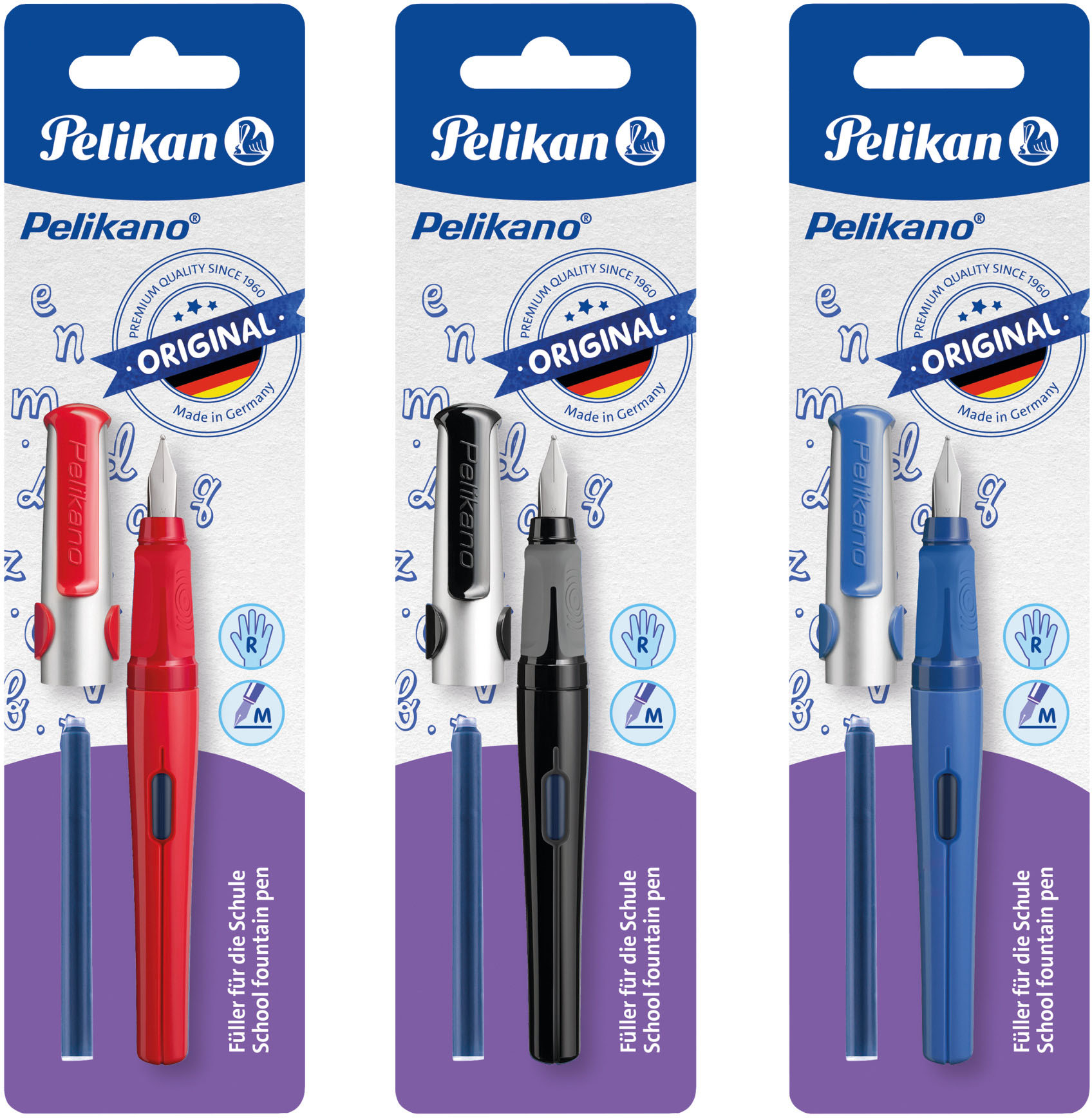 PELIKAN-300009985-4012700824493 PELIKAN Füllhalter Pelikano M 300009985 mit Patrone assortiert – Hochwertig & günstig bei ShopDeca