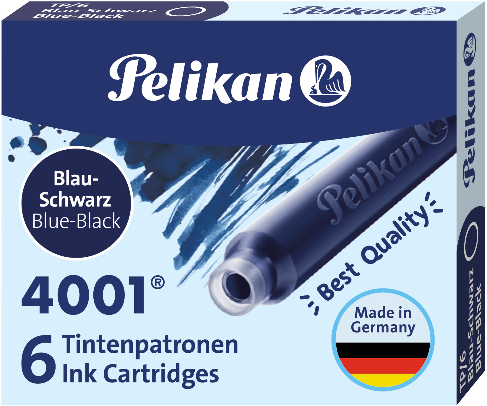PELIKAN-301184-4012700301185 PELIKAN Tinte 4001 TP/6 301184 blauschwarz 6 Stück – Hochwertig & günstig bei ShopDeca