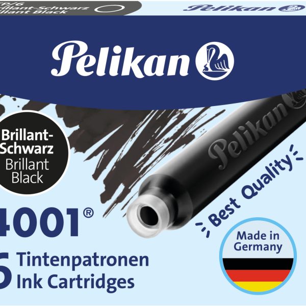 PELIKAN Tinte 4001 TP/6 301218 brillantschwarz 6 Stück