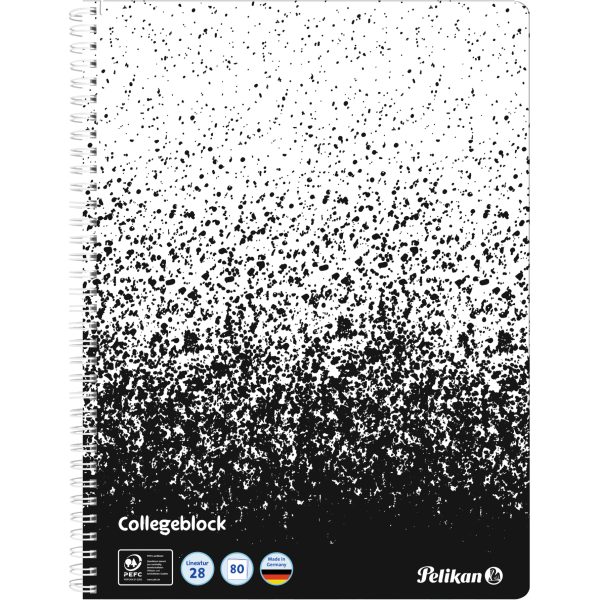PELIKAN Spiralblock A4 400197021 kariert schwarz/weiss