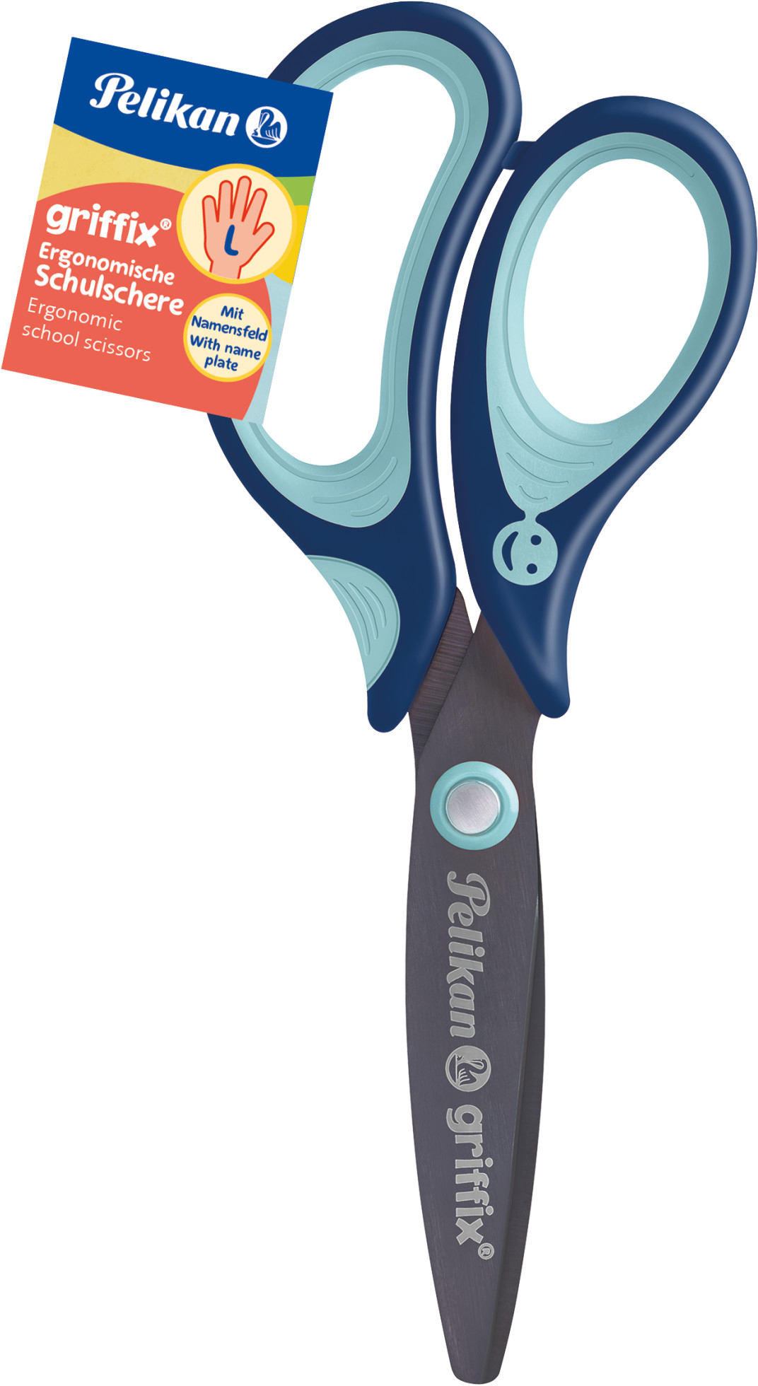 PELIKAN-803656-4012700803658 PELIKAN griffix Schere Blau 803656 Linkshänder – Bild 1