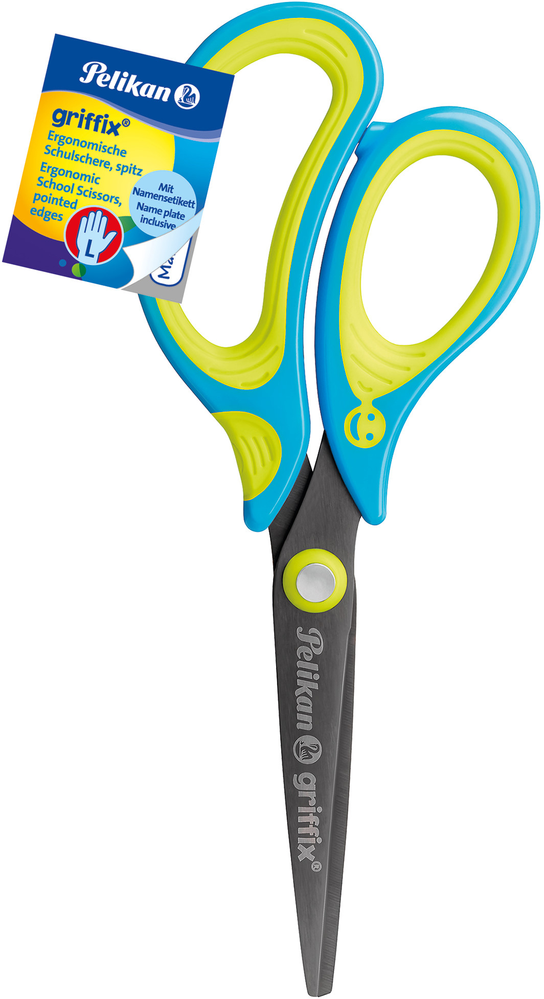 PELIKAN-810289-4012700810298 PELIKAN Schere spitz Griffix 810289 neonfresh blue Linkshänder – Hochwertig & günstig bei ShopDeca