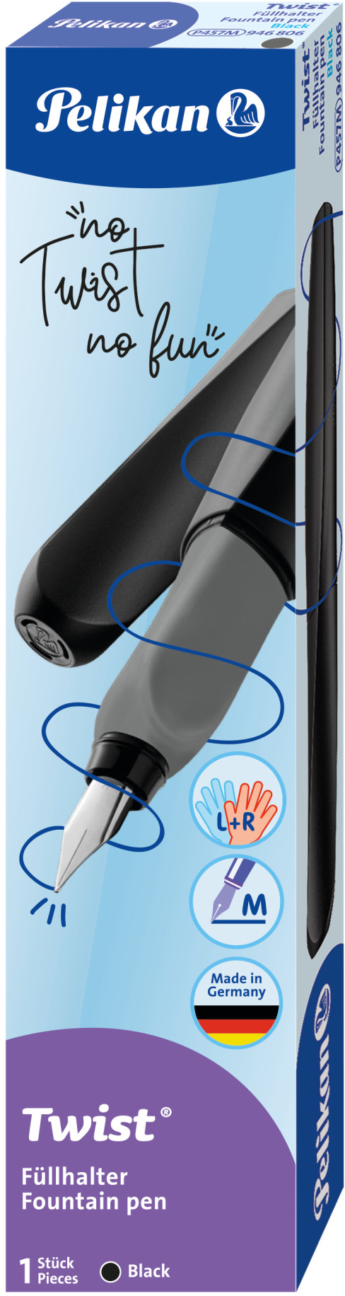 PELIKAN-946806-4012700946805 PELIKAN Füllhalter Twist P457 946806 schwarz – Hochwertig & günstig bei ShopDeca