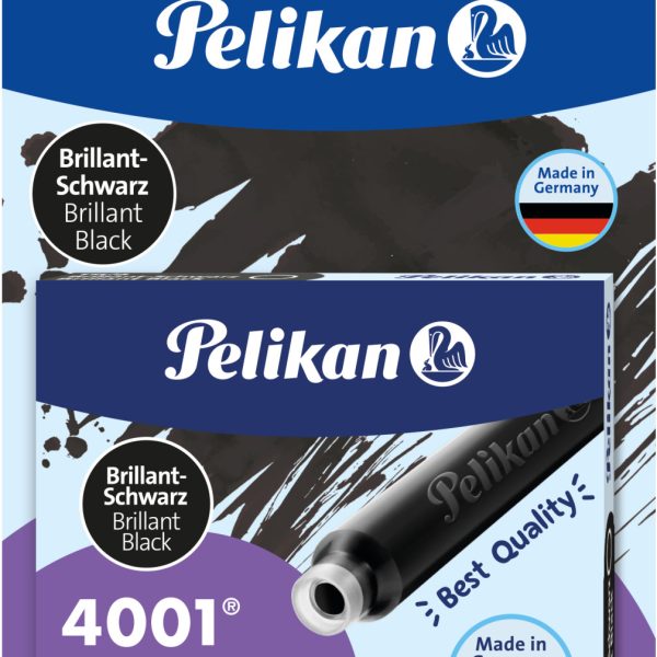 PELIKAN Tintenpatrone TP/6/2/B schwarz 12 Stück, Blister