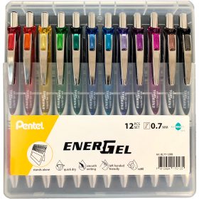 PENTEL Rollerball EnerGel 0.7mm BL77-12RB Rainbow Set 12 Stück