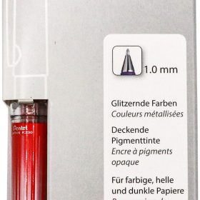 PENTEL Roller Hybrid Gel Grip 1.0mm K230M-4 rot, blau, grün, violett