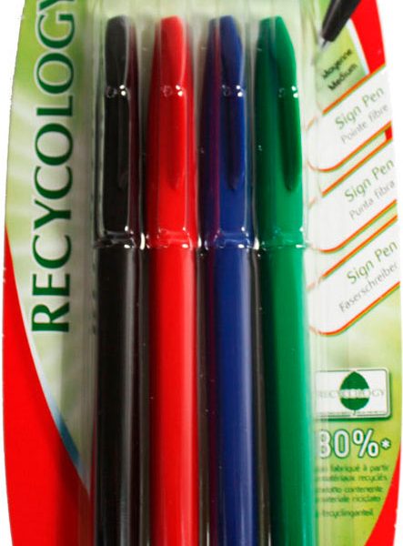 PENTEL Brush Sign Pen S520 XS524 ass., 4 Stück