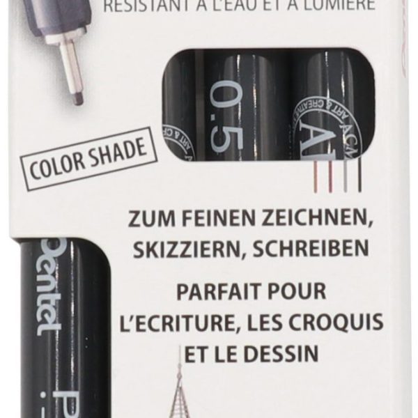 PENTEL Pointliner Pigment 0.5mm YS20P-4 Color shade 4 Stück