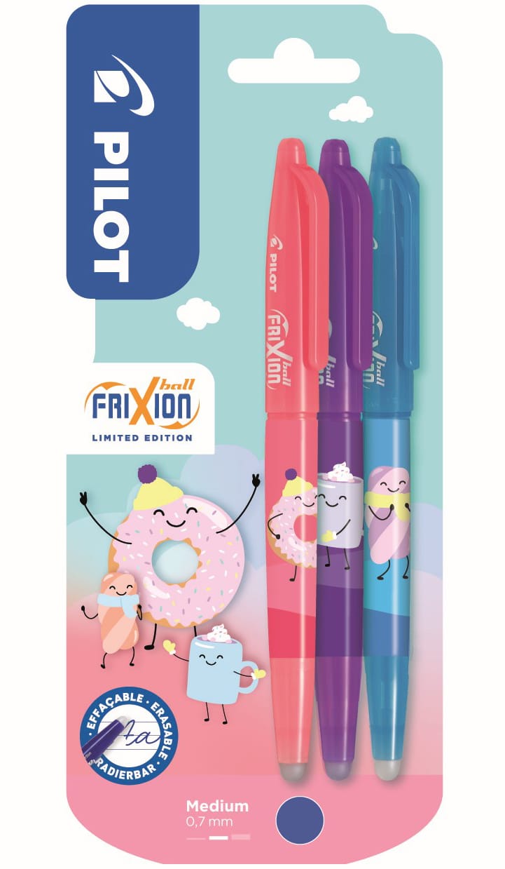 PILOT-150.400.00BL-3131910458791 PILOT Frixion Ball Sweet 0.7mm 150.400.00BL 3 Farben – Hochwertig & günstig bei ShopDeca