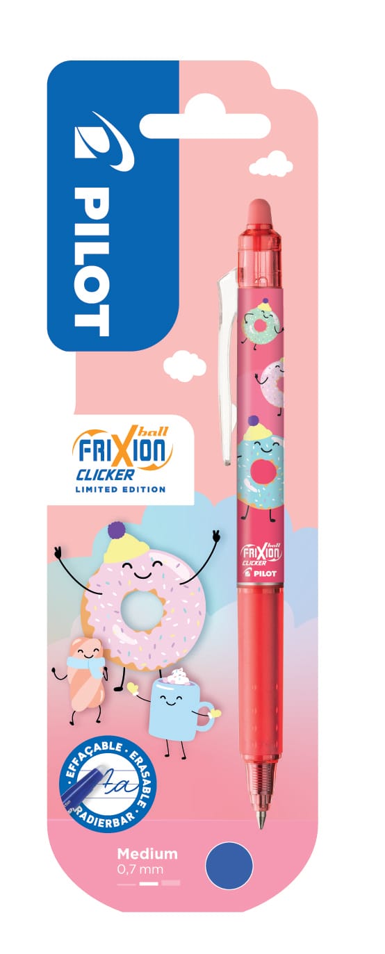 PILOT-150.440.23-4902505687037 PILOT Frixion Clicker Sweet 0.7mm 150.440.23 Winter Edition, coral – Bild 1