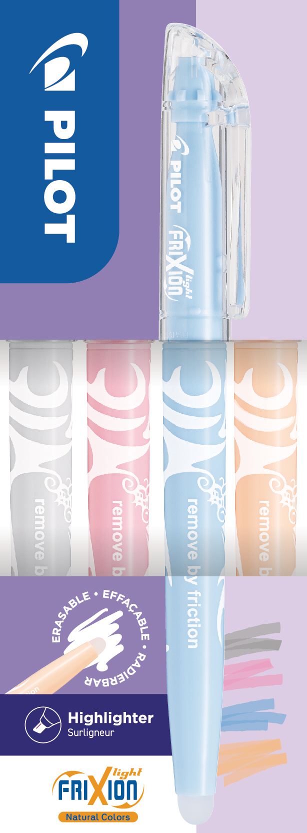 PILOT-170.007.95-3131910450153 PILOT Textmarker FriXion Light 4mm 170.007.95 Natural, ass. 4 Stück – Hochwertig & günstig bei ShopDeca