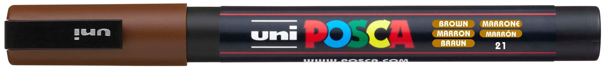 POSCA Marker 0.9-1.3mm PC-3M BROWN braun, Rundspitze