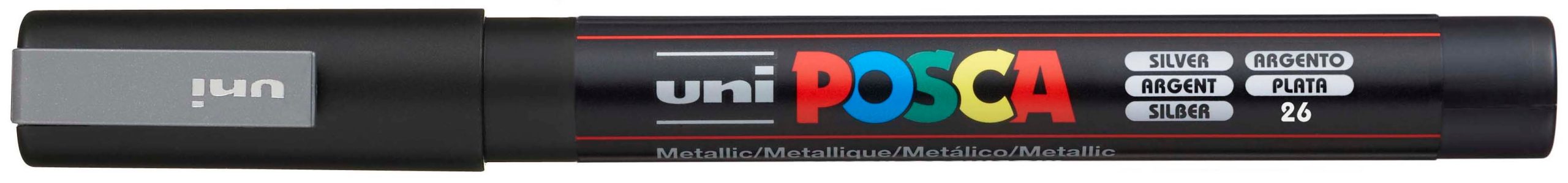 POSCA Marker 0.9-1.3mm PC-3M SILVER silber, Rundspitze