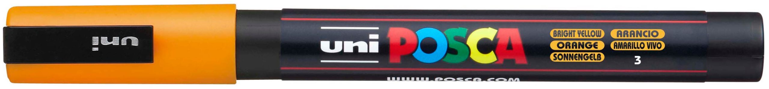 POSCA Marker 0.9-1.3mm PC3M B.YELLO sonnengelb, Rundspitze