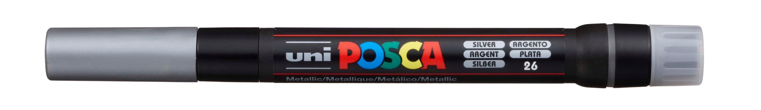 POSCA Pinsel-Marker 1-10mm PCF350 SILVE silber