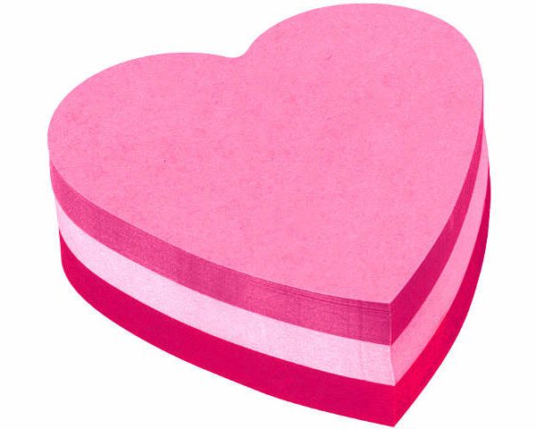 POST-IT Haftnotiz-Würfel Herz 2007H 3-farbig, 225 Blatt