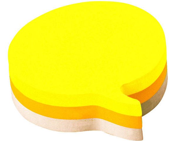 POST-IT Haftnotiz-Würfel Sprechblase 2007SP 3-farbig, 225 Blatt