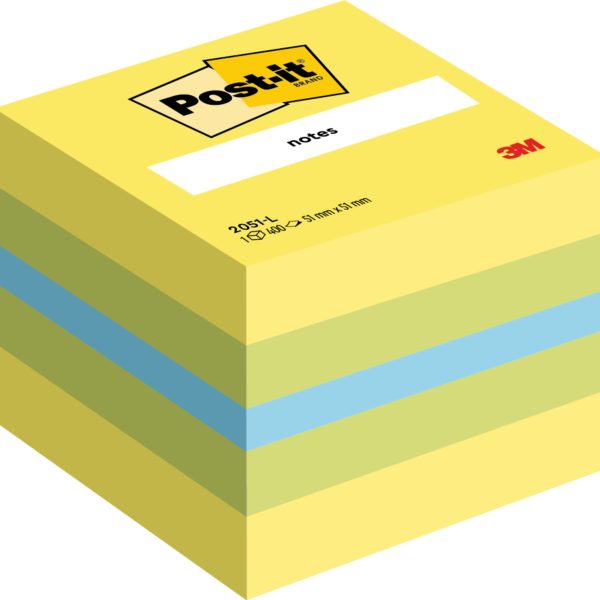 POST-IT Würfel Mini Lemon 51x51mm 2051-L 3-farbig ass./400 Blatt