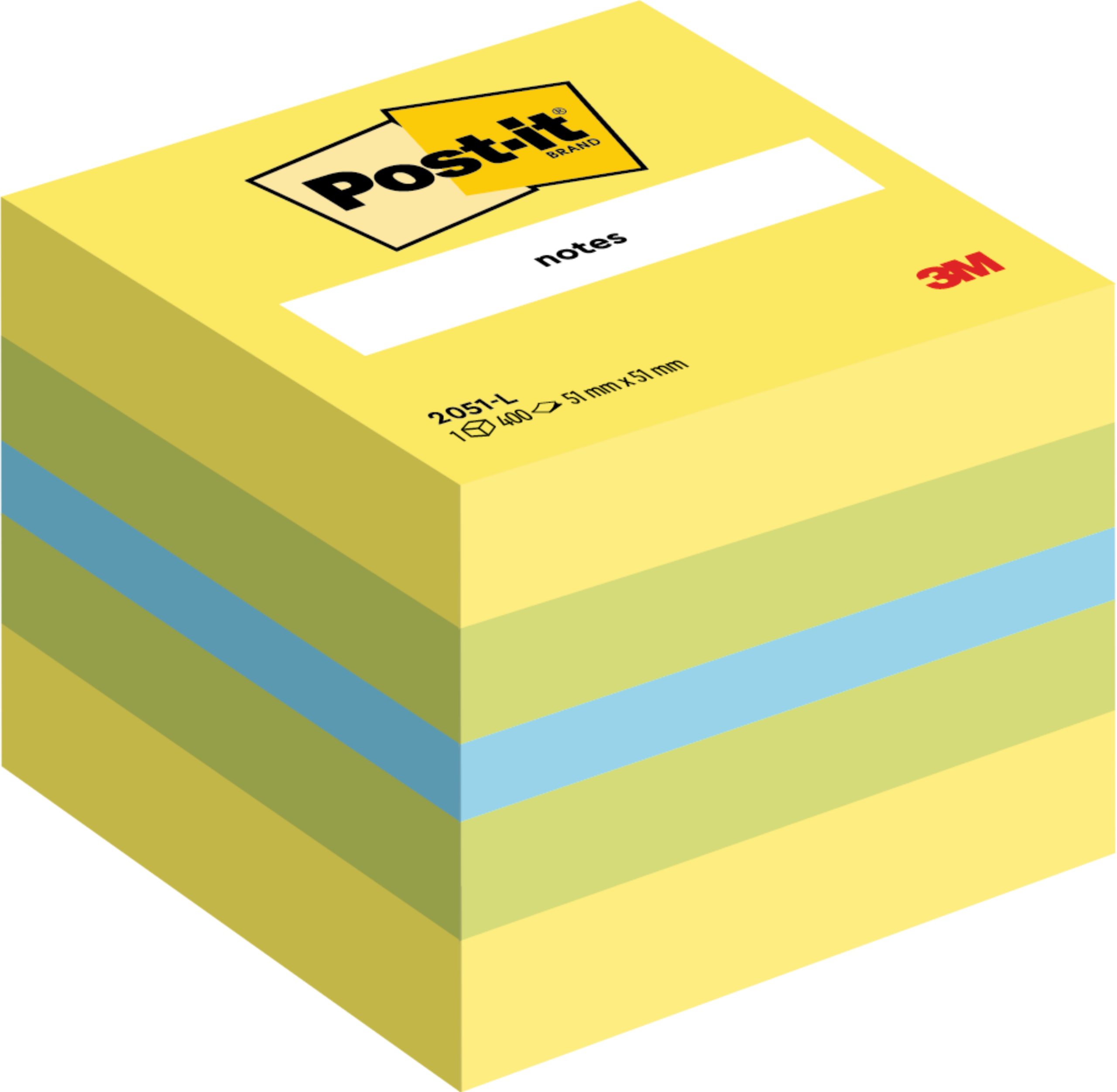 POST-IT-2051-L-4001895853814 POST-IT Würfel Mini Lemon 51x51mm 2051-L 3-farbig ass./400 Blatt – Hochwertig & günstig bei ShopDeca
